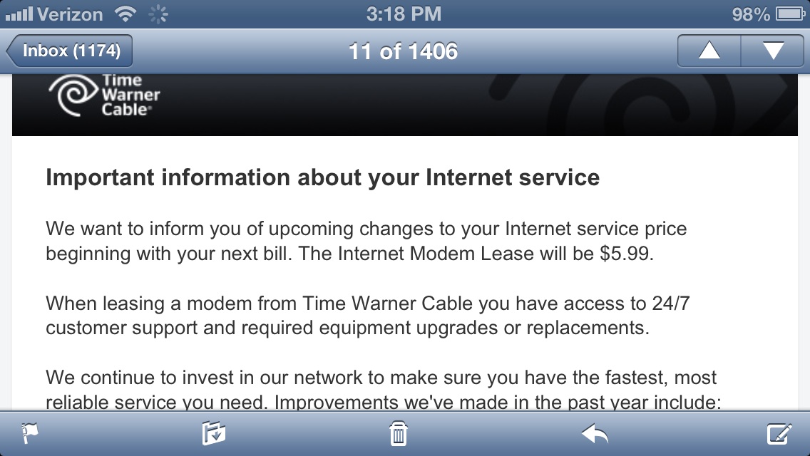 Time Warner Cable Increasing Modem Rental Fee