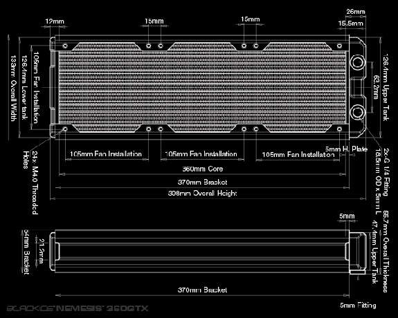 A uniquely designed radiator, the Hardware Labs Black Ice Nemesis 360GTX