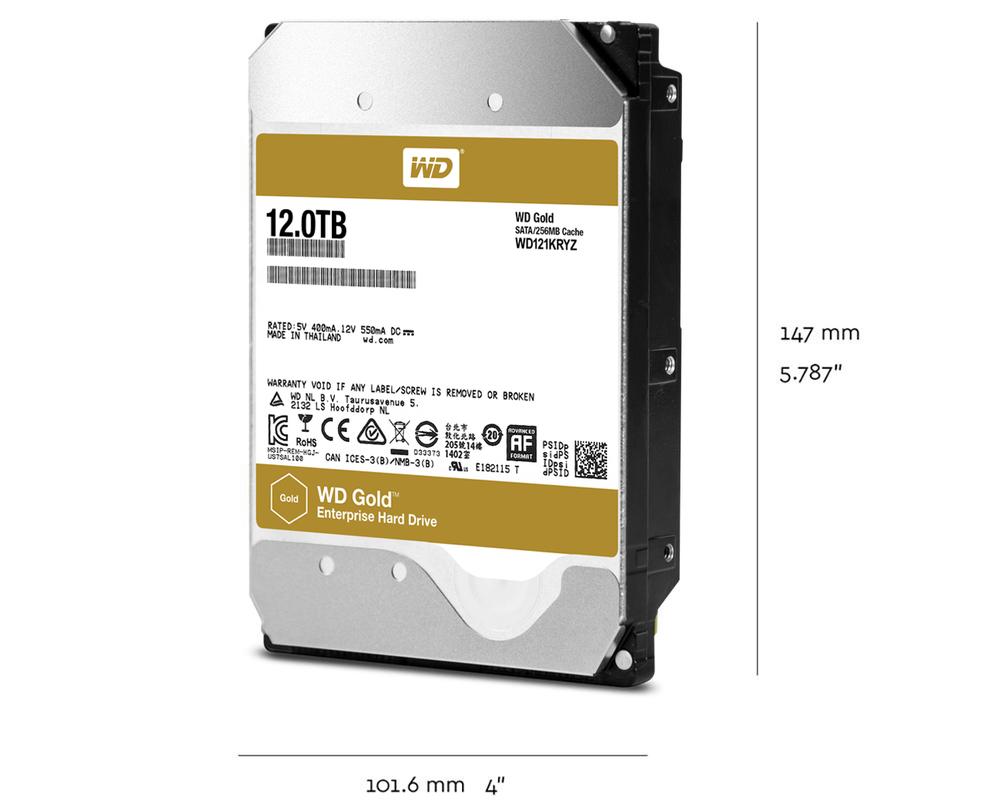 Western Digital Launches 12TB Gold Hard Drive To Consumers