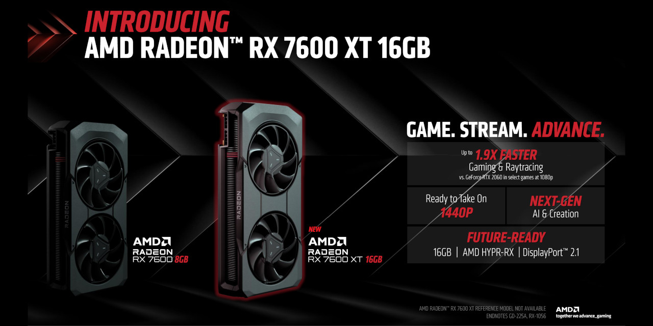 CES 2024: AMD Announces Radeon RX 7600 XT with 16GB of VRAM