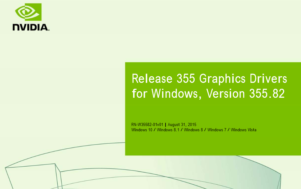 NVIDIA Releases 355.82 WHQL Drivers